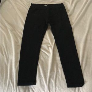 Justice black crop leggings 12